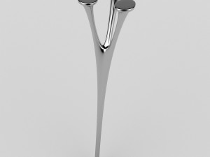 marble table with casting metal legs 3D Model