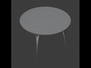 marble table with casting metal legs 3D Model