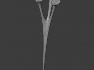 marble table with casting metal legs 3D Model