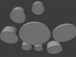 clay tableware set 3D Model