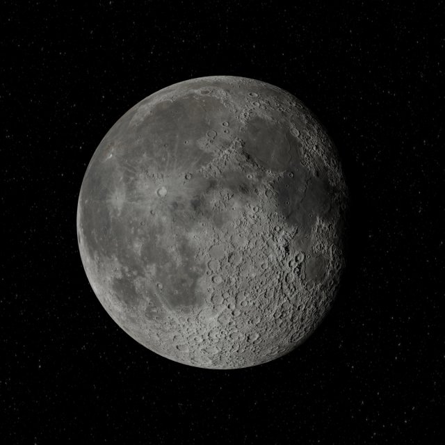 moon 4k textured 3D Model .c4d .max .obj .3ds .fbx .stl .blend 