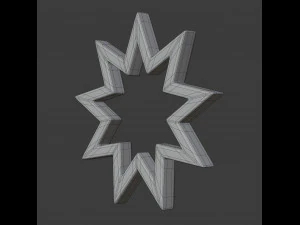 bahai symbol 3D Model