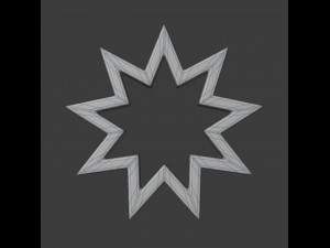 bahai symbol 3D-Modell