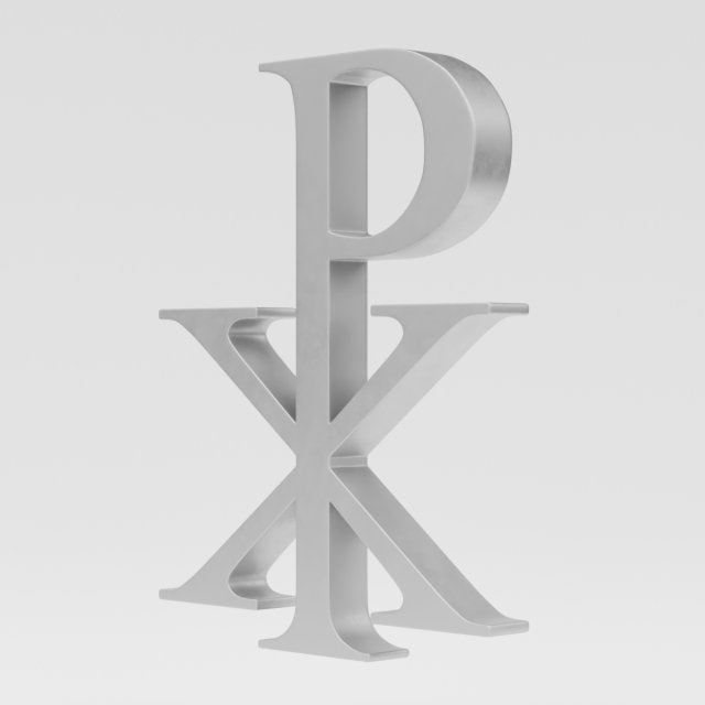 chi rho labarum symbol 3D मॉडल .c4d .max .obj .3ds .fbx .stl .blend 