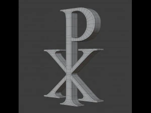 chi rho labarum symbol 3D Model