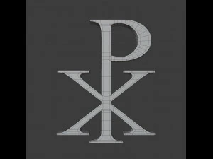 chi rho labarum symbol 3D Model