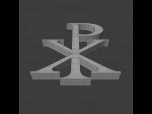 chi rho labarum symbol 3D Model