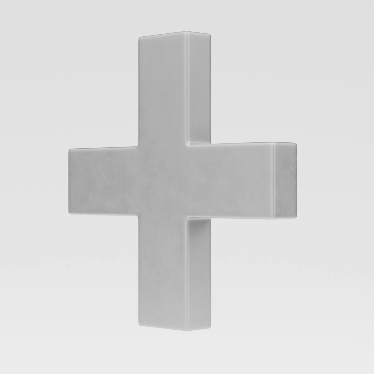 greek cross symbol 3D Model .c4d .max .obj .3ds .fbx .stl .blend