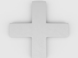 greek cross symbol Modèle 3D