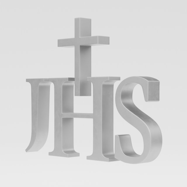jhs christogram symbol Modelo 3D .c4d .max .obj .3ds .fbx .stl .blend 