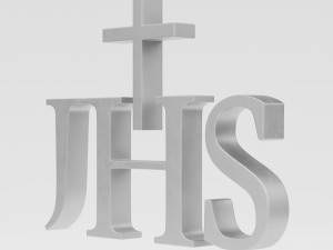 jhs christogram symbol 3D Model