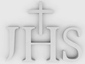jhs christogram symbol 3D Model