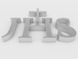 jhs christogram symbol 3D Model