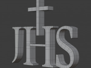 jhs christogram symbol Modelo 3D