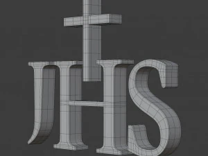 jhs christogram symbol 3D Model