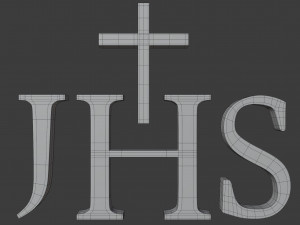 jhs christogram symbol Modelo 3D