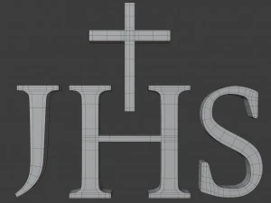 jhs christogram symbol 3D Model