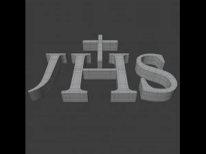 jhs christogram symbol 3D Model