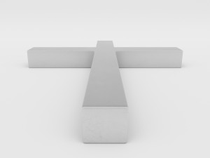 latin cross symbol Modello 3D