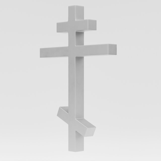 orthodox cross symbol Modèle 3D .c4d .max .obj .3ds .fbx .stl .blend 