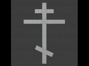 orthodox cross symbol 3D Model