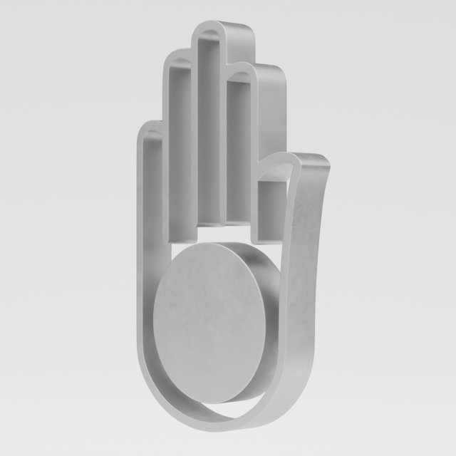 jainism symbol 3D Модель .c4d .max .obj .3ds .fbx .stl .blend 