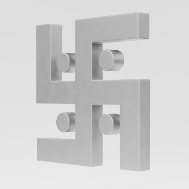 jainism symbol 2 3D-Modell .c4d .max .obj .3ds .fbx .stl .blend 