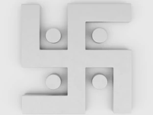 jainism symbol 2 3D Model