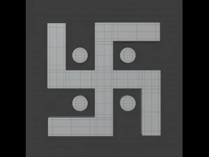 jainism symbol 2 3D Model