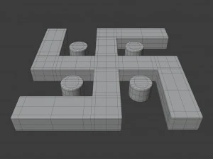 jainism symbol 2 3D Model