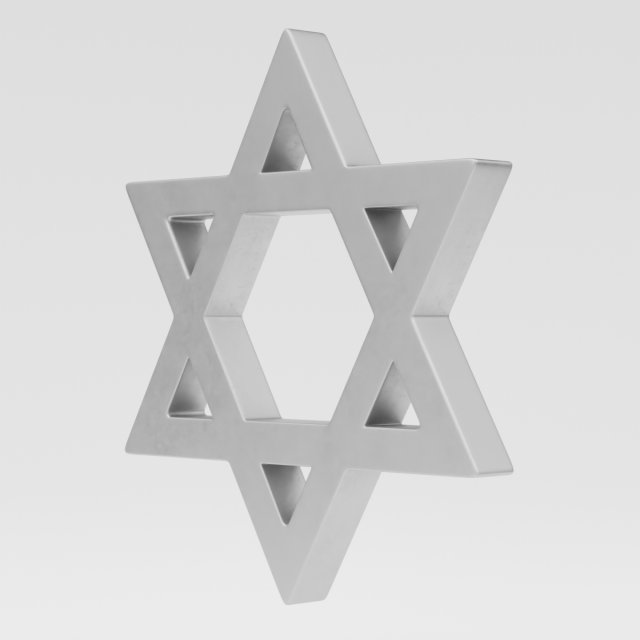 judaism symbol 3D Model .c4d .max .obj .3ds .fbx .stl .blend 