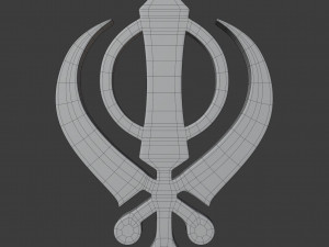 sikhism symbol Modelo 3D