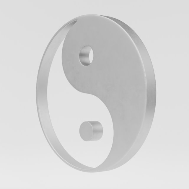 taoism symbol 3D 모델 .c4d .max .obj .3ds .fbx .stl .blend 