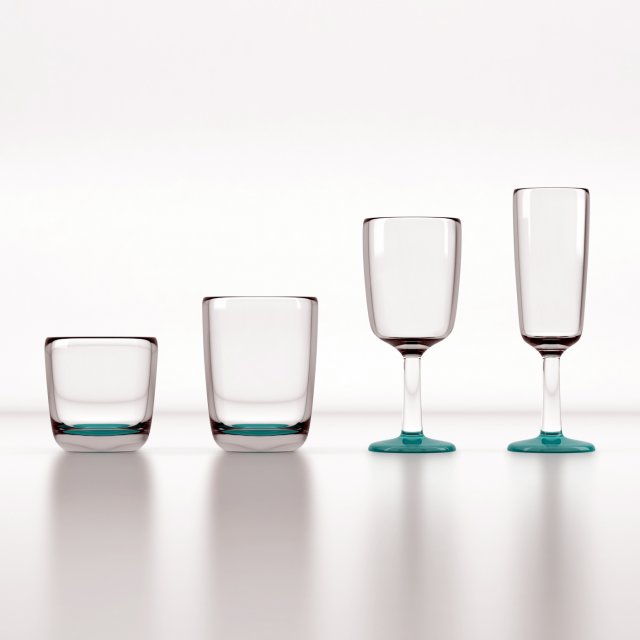 palm glassware 3D Model .c4d .max .obj .3ds .fbx .stl .blend 