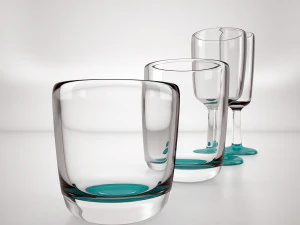 ヤシのガラス製品 3Dモデル