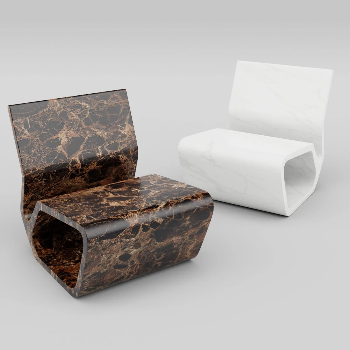 extruded chair 3D Model .c4d .max .obj .3ds .fbx .stl .blend 