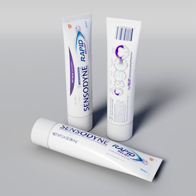 Toothpaste Modelo 3D .c4d .max .obj .3ds .fbx .stl .blend 