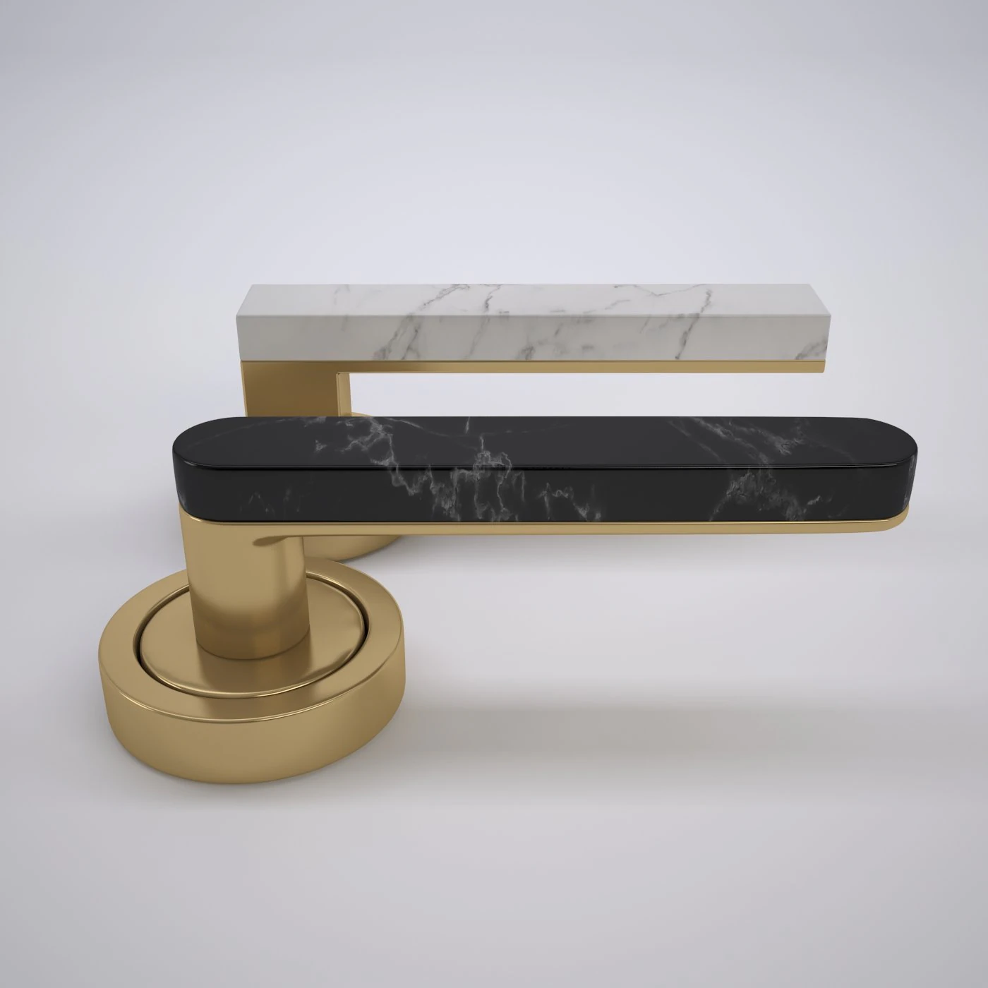 мармурова дверна ручка 3D Модель .c4d .max .obj .3ds .fbx .stl .blend 