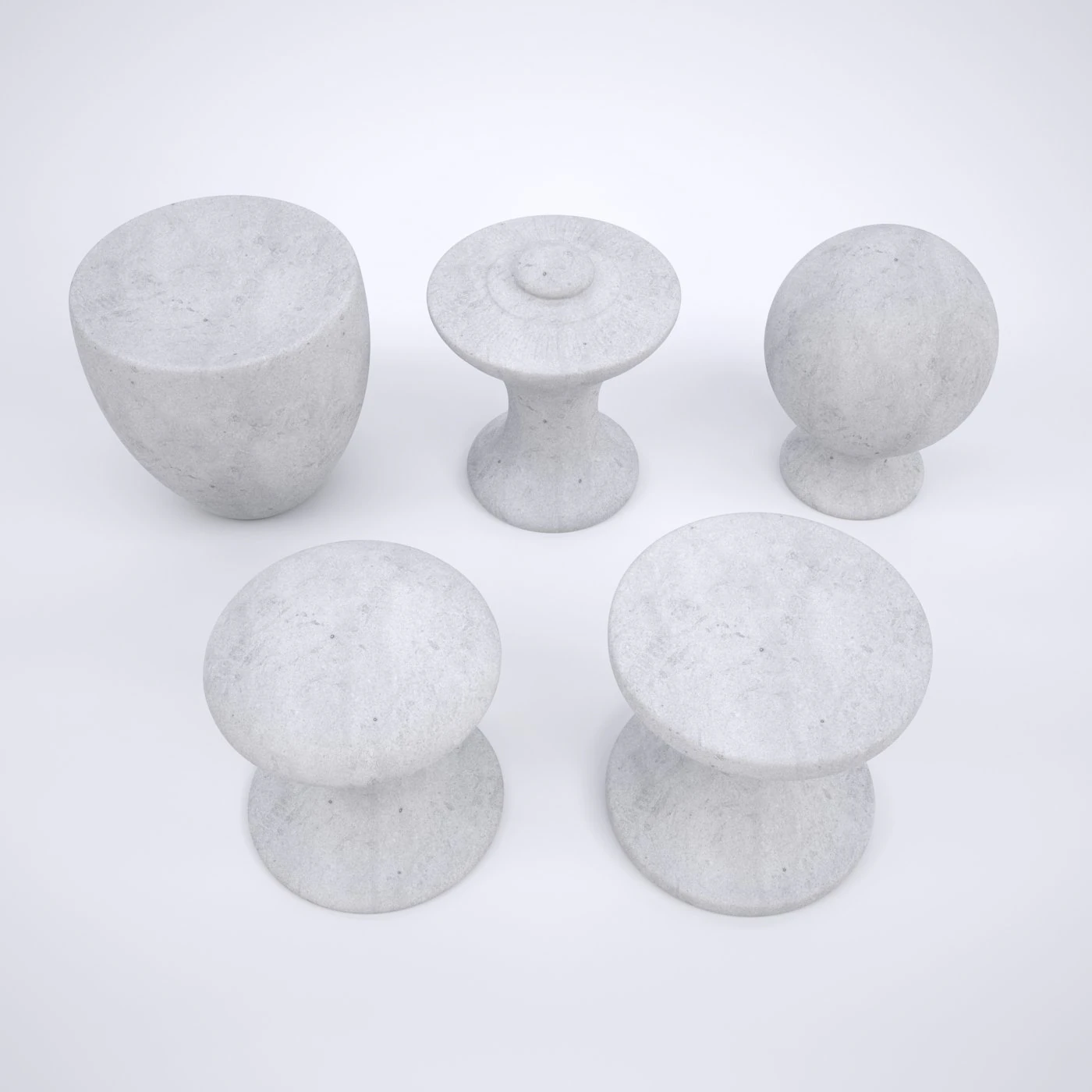 drawer knob set 3D Model .c4d .max .obj .3ds .fbx .stl .blend 