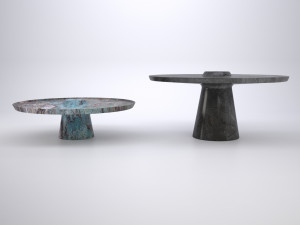 lathed marble table and coffee table 3D Model