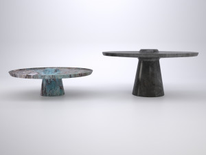 lathed marble table and coffee table 3D मॉडल