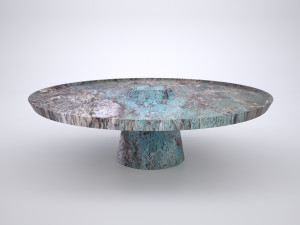 lathed marble table and coffee table 3D Model