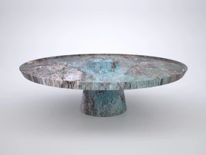 lathed marble table and coffee table 3D Model