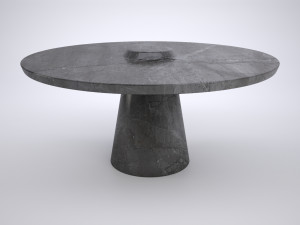 lathed marble table and coffee table 3D Model