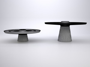 lathed marble table and coffee table 3D Model