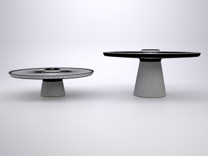 lathed marble table and coffee table 3D Model