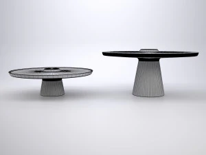 lathed marble table and coffee table 3D Model