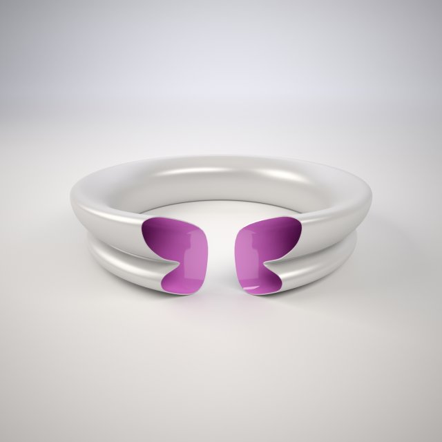 butterfly ring bracelet 3D Model .c4d .max .obj .3ds .fbx .stl .blend 