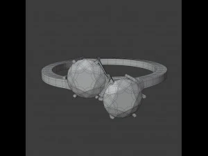 ikili altıgen y&uuml;z&uuml;k 3D Model