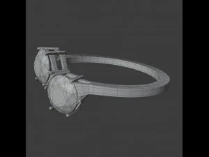 ikili altıgen y&uuml;z&uuml;k 3D Model